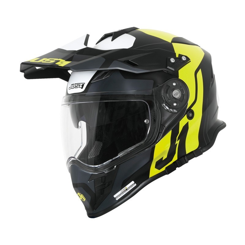 CASCO JUST1 J34 ADVENTURE CROSS TOUR FLUO YELLOW BLACK MATT L [J34011]